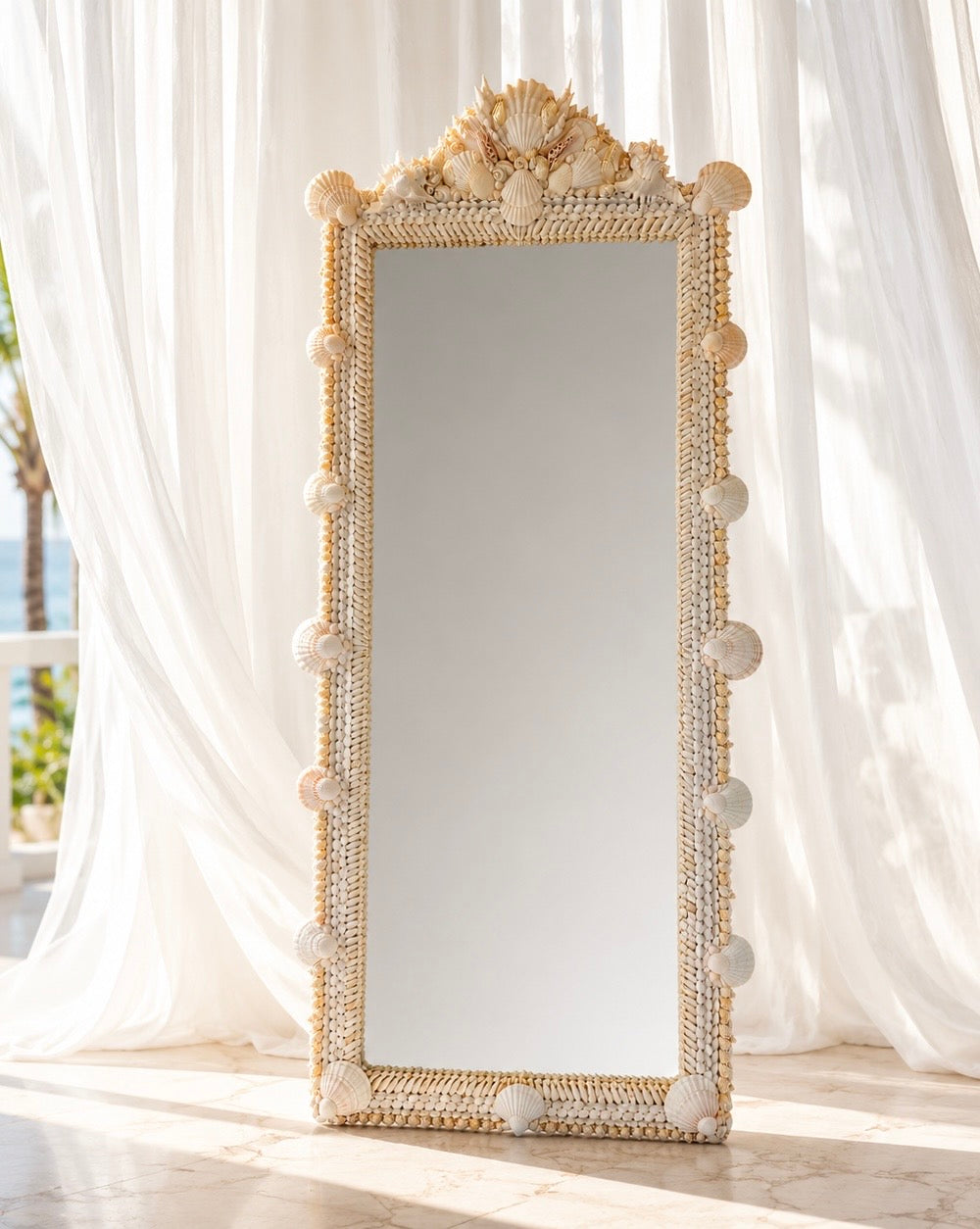 Grotto Style Shell Mirror