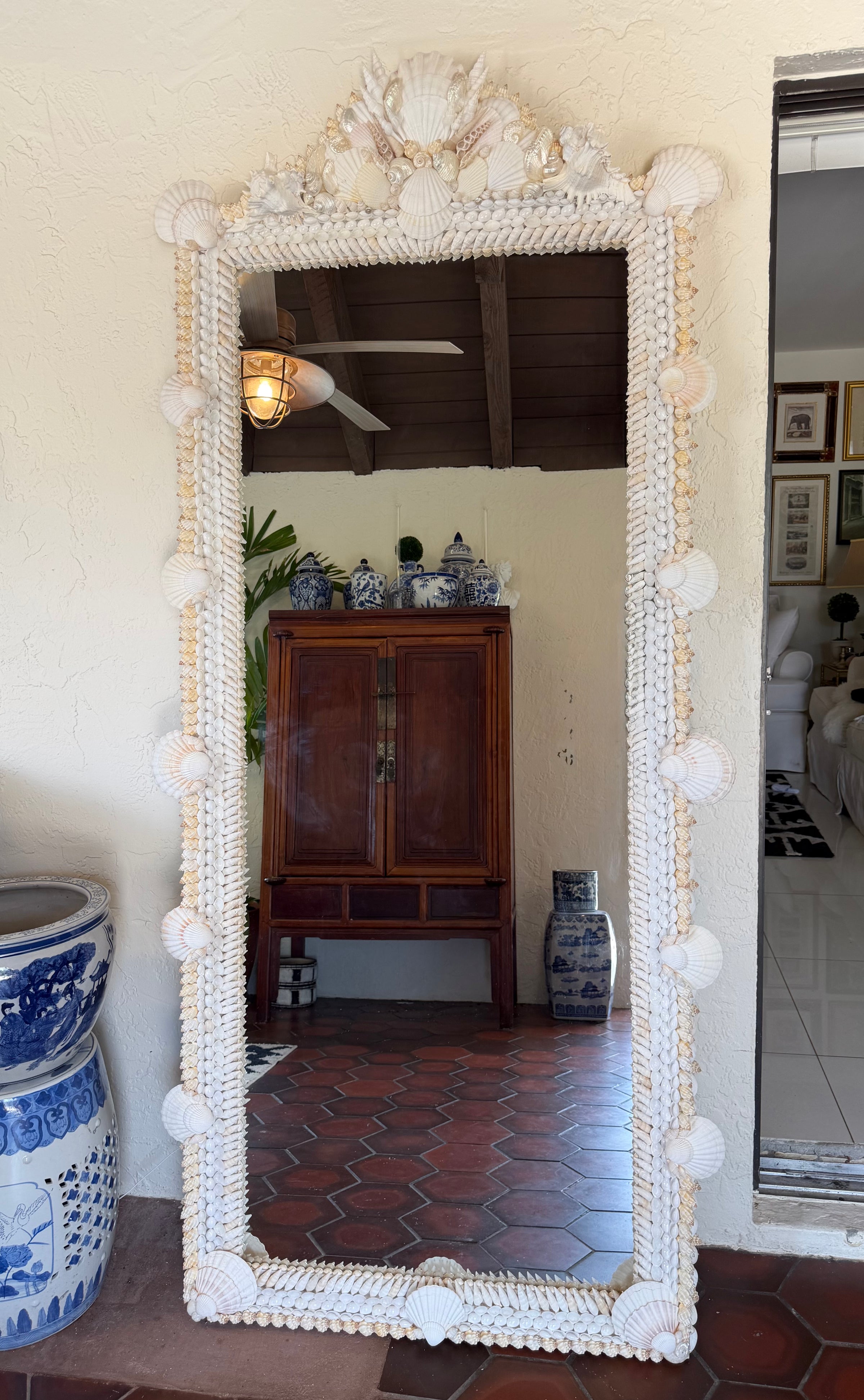 Grotto Style Shell Mirror