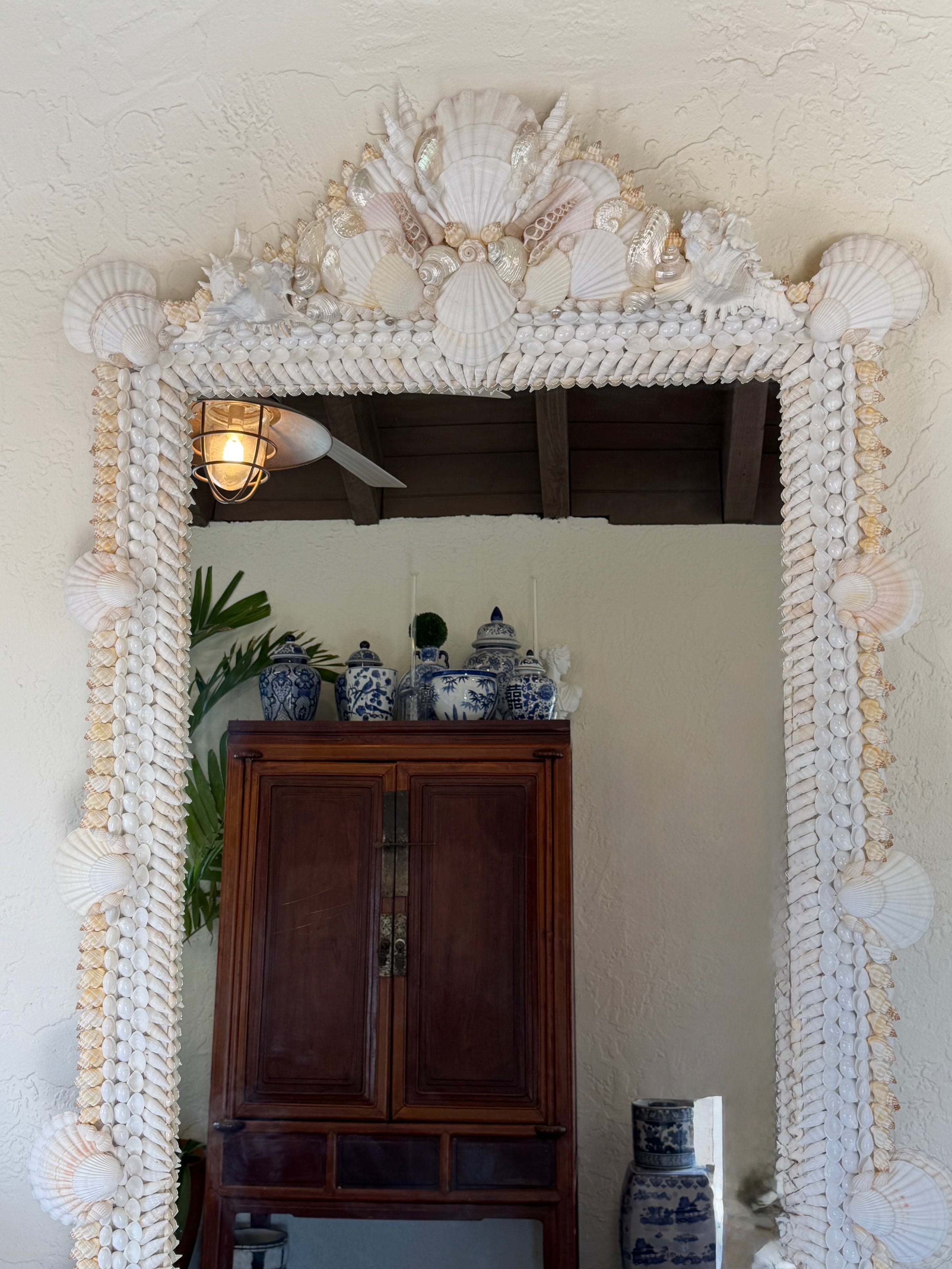 Grotto Style Shell Mirror
