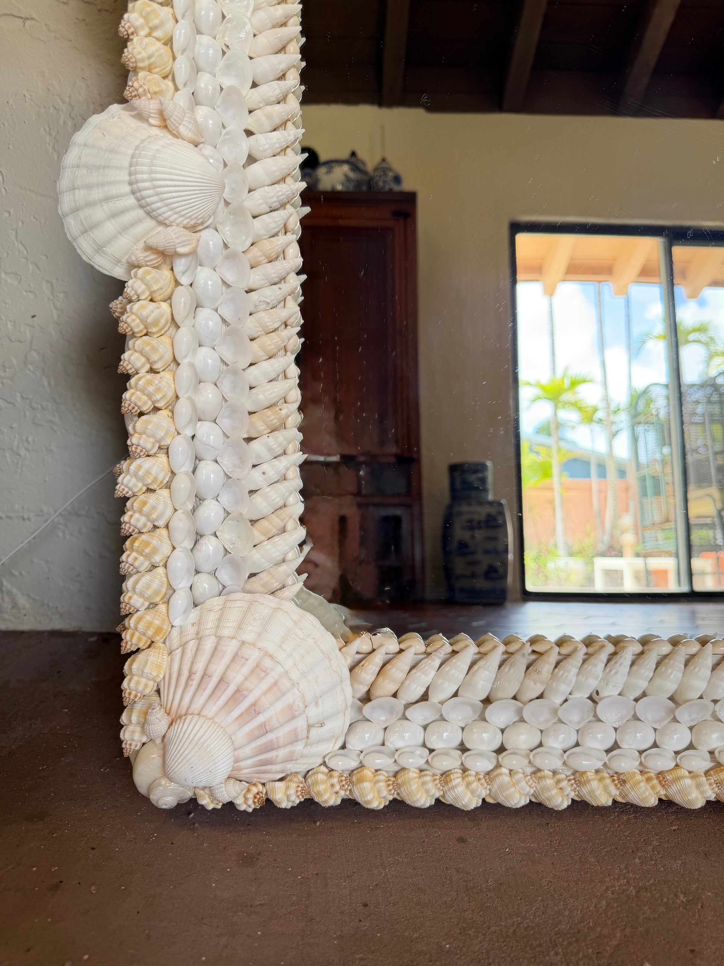 Grotto Style Shell Mirror