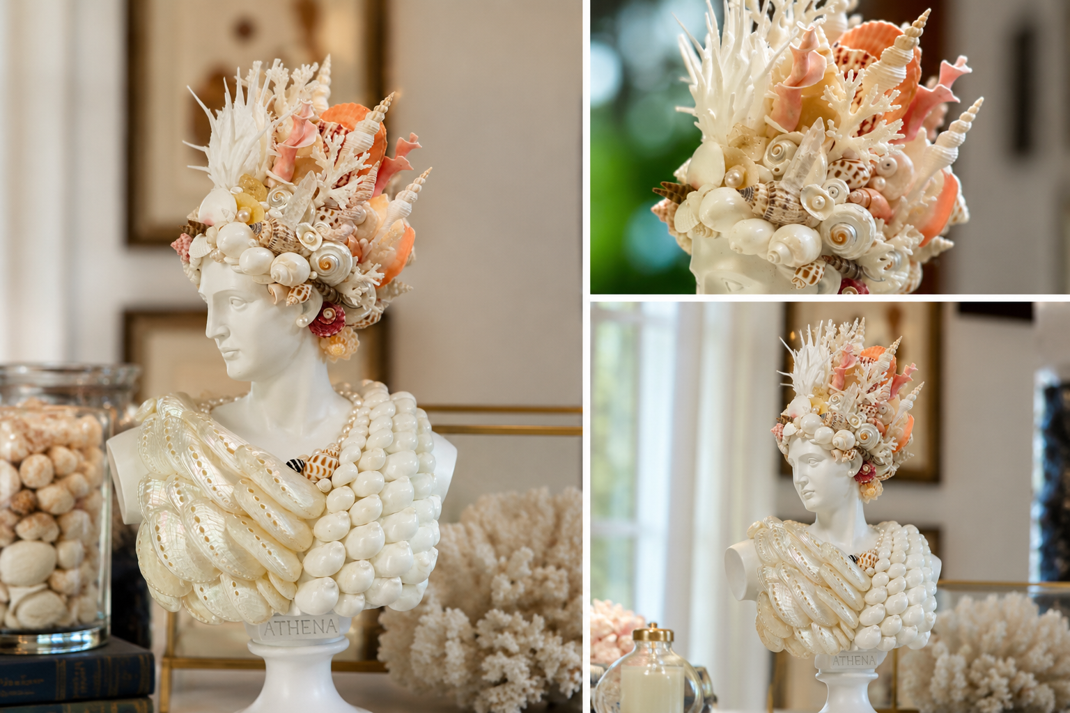 Athena Seashell Bust