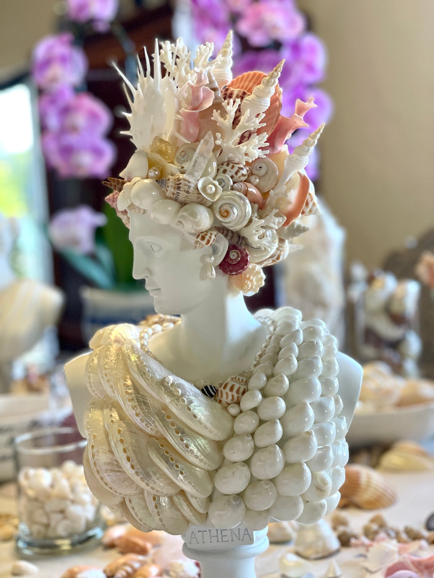 Athena Seashell Bust